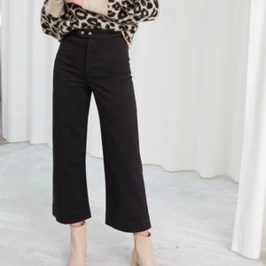 & Other Stories black high waist, wide leg denim